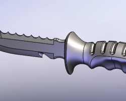 小刀設計圖紙可更改（SolidWorks設計，提供Sldprt格式）