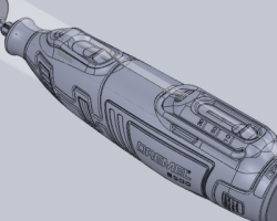 Dremel 8200充電式無繩電磨機（SolidWorks設計，提供Sldprt格式）