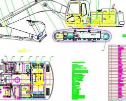 挖掘機 CAD圖紙（AutoCAD設計，提供dwg格式）