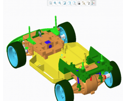 田宮tamiya玩具車結構設計（Creo.Parametric設計，提供step/Asm/Prt格式）