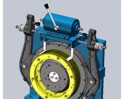 永磁同步電機直驅曳引機（SolidWorks設計，提供Sldprt/Sldasm格式）