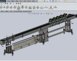 10米不銹鋼輸送設備(風冷卻+水冷卻)（SolidWorks設計，提供Sldprt/Sldasm格式）