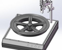 輪轂點膠機、圓形點膠機（SolidWorks設計，提供Sldprt/Sldasm格式）