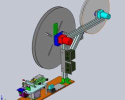 泛用型裁切機+收料帶設備（SolidWorks設計，提供step格式）